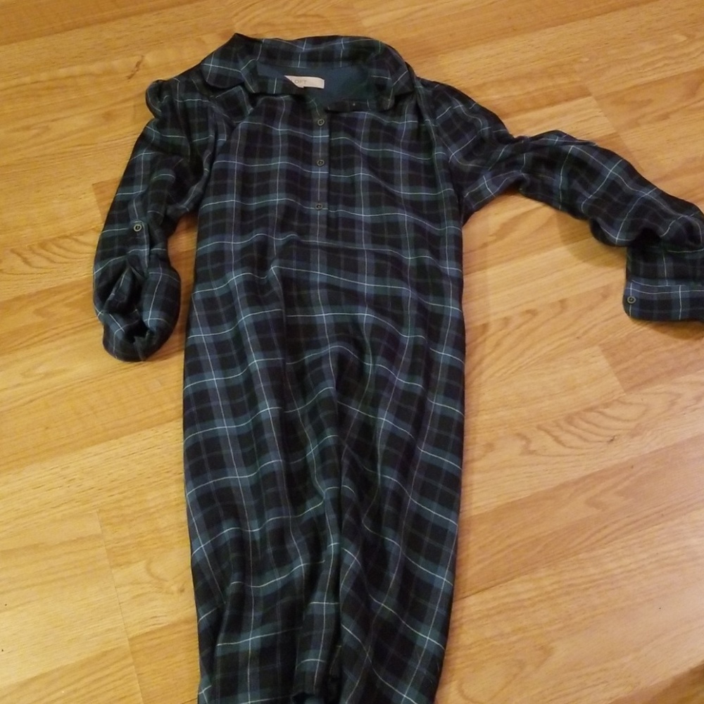 Blue plaid dress